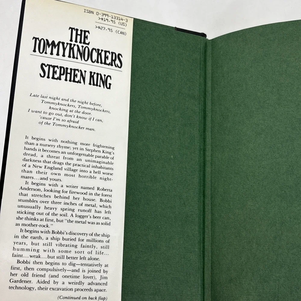 Stephen King The Tommyknockers First Edition 1st Print 1987 HCDJ Putnam Red Book